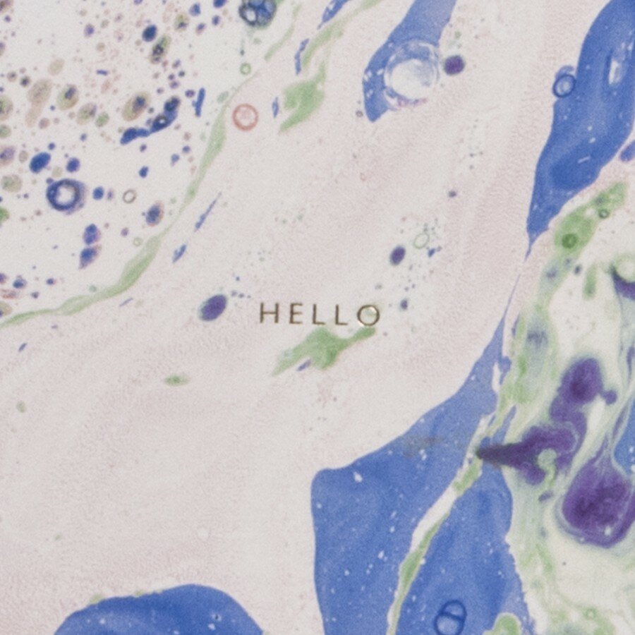 Katie Leamon Hello Marbled Card