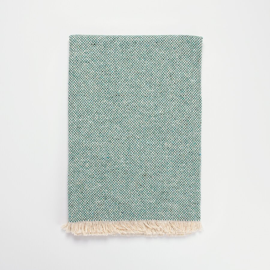 Seagreen Recycled Wool Blanket | Blankets and throw for the sofa