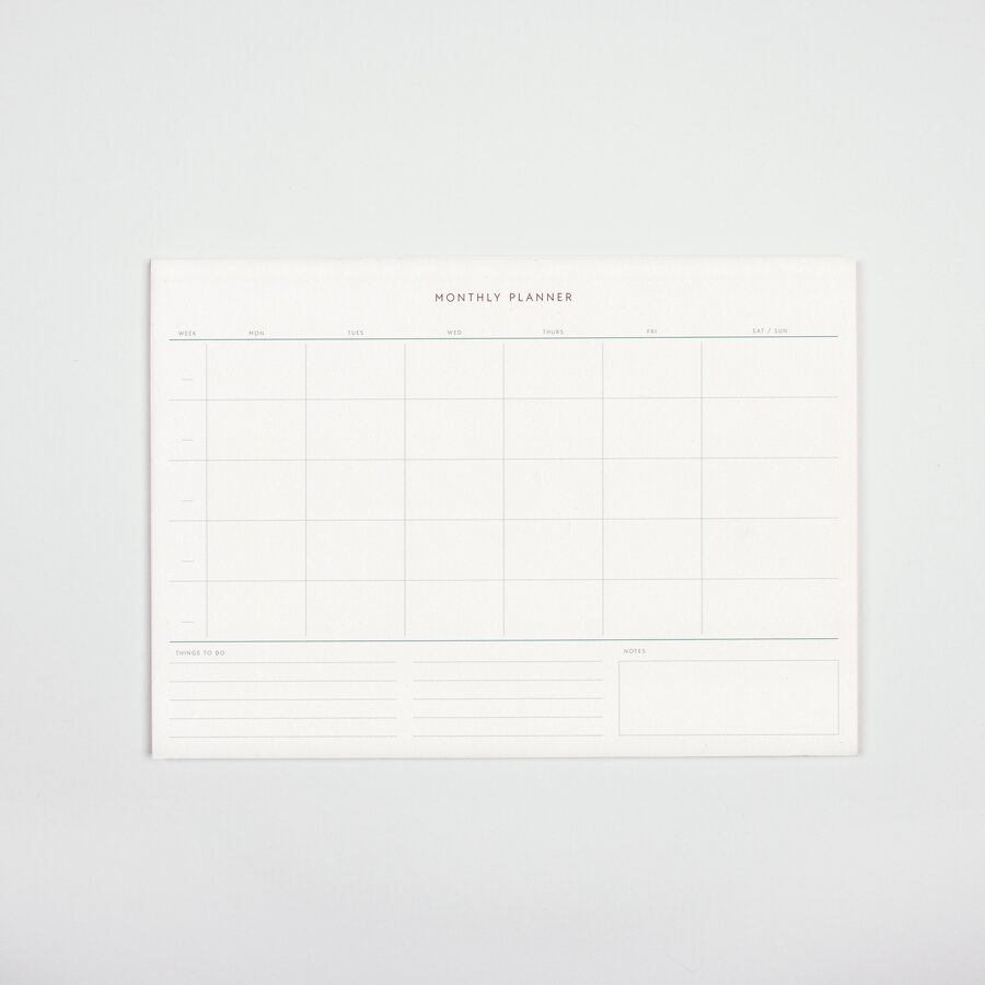 Kartotek Monthly Planner | Contemporary stationery